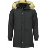Enos Lange parka jas met bontkraag - Winterjas