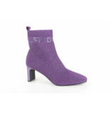 La Strada 2101725-4536 dk purple/silver dames enkellaarzen gekleed