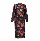 Geisha 37635-20 999 dress black/burgundy/pink combi