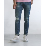 J.C. Rags Joah heavy washed scraped jeans