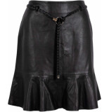 Gipsy Black skirt real nappa sheep leather