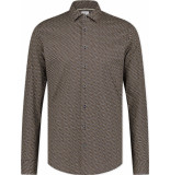 Blue Industry 3115-32 black with brown & white dots dessin