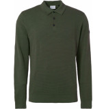 No Excess Pullover polo solid jacquard dark green