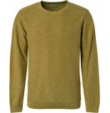 No Excess Pullover crewneck garment dyed + st olive