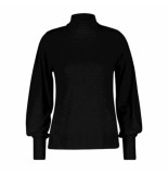 Red Button Top srb4067 sweet roll neck black