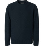 No Excess Pullover crewneck cable jacquard wi night