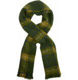 No Excess Scarf woven check olive