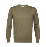 Michaelis Olijf pullover met ronde hals