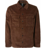 No Excess Overshirt button closure corduroy brown