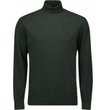 No Excess Pullover rollneck 2 coloured melang dark green