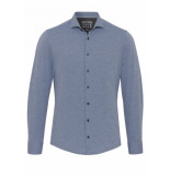 Pure D71306-21155 functional 110 plain blue heren overhemd