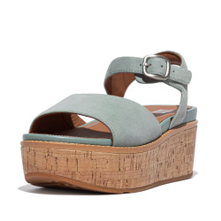 FitFlop Eloise cork-wrap suede back-strap wedge sandals