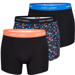 Happy Shorts 3-pack boxershorts heren d908 neon colour splashes print