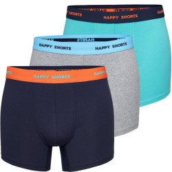 Happy Shorts 3-pack boxershorts heren d906 effen kleuren