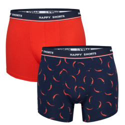 Happy Shorts 2-pack boxershorts heren met chilies rode peper print