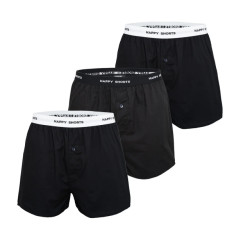 Happy Shorts 3-pack wijde boxershorts heren effen
