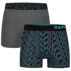 Happy Shorts 2-pack boxershorts heren happy letters
