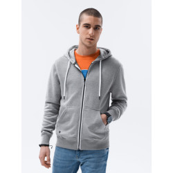 Ombre heren vest grijs melange basic b977