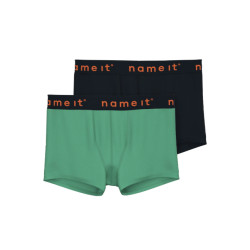 Name It Jongens boxershorts jersey nkmboxer 2-pack groen / zwart