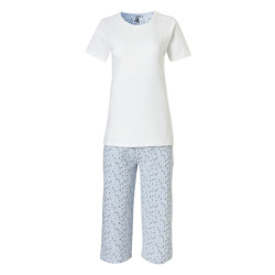 By Louise Dames capri korte pyjama set / blauw