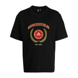 Moose Knuckles Knox varsity tee gold overfit