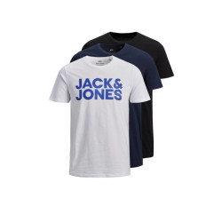 Jack & Jones Heren t-shirt jjecorp slim fit logo 3-pack