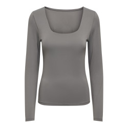 Only Onlea l/s deep neck top jrs noos