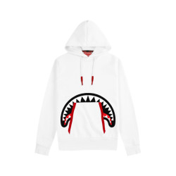 Sprayground Sweatshirt man hidden shark hoodie sp364wht