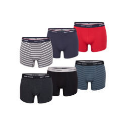 Happy Shorts Boxershorts heren multipack 6-pack grijs / gestreept