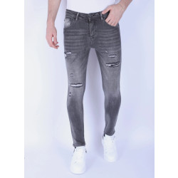 Local Fanatic Stonewashed slimfit jeans met stretch