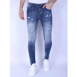 Local Fanatic Denim jeans slim fit met gebleekte wassing 1094
