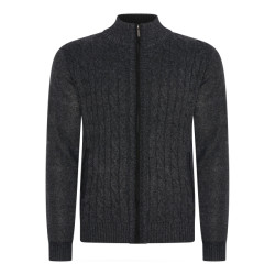 Cappuccino Italia Cable cardigan antraciet