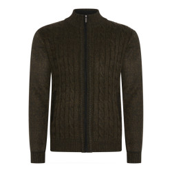 Cappuccino Italia Cable cardigan zwart