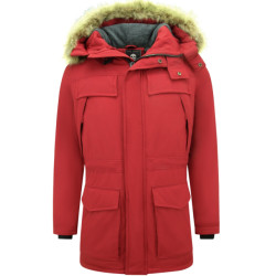 Enos Lange parka jas met bontkraag - Winterjas