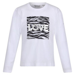 Regatta Kinder/kinder wenbie iii t-shirt met zebraprint en lange mouwen