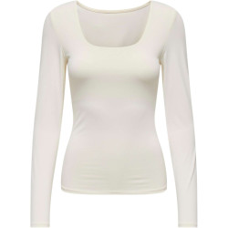 Only Onlea l/s 2-way deep neck top jrs noos cloud dance