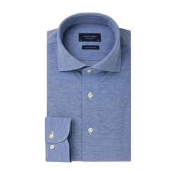 Profuomo Originale slim fit knitted overhemd met lange mouwen