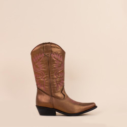 DWRS Label Cowboyboots 20532 high texas metallic dames maat: leer