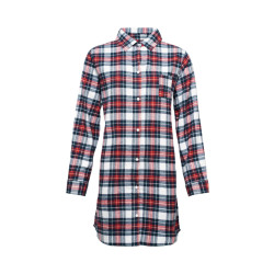By Louise Dames kerst pyjama nachthemd geruit flanel