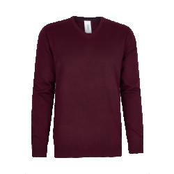 Hønk Bordeaux pullover katoen met v-hals