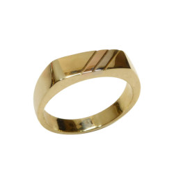 Christian Tricolor gouden cachet ring