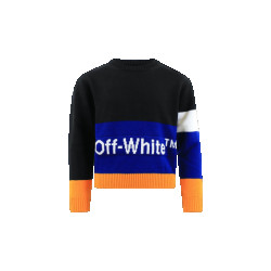Off White Kids color block knit crewneck
