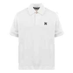 Palm Angels Heren monogram one button polo