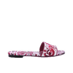 Dolce and Gabbana Dames printed canvas slide