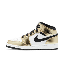Nike Air jordan 1 mid metallic gold black white (gs)