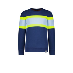 B.Nosy Jongens sweater met horizontale colorblock stripe lake