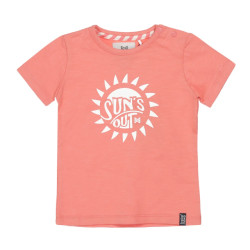 Koko Noko Jongens t-shirt sun's out faded coral