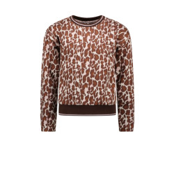 B.Nosy Meisjes sweater jacquard lucky leopard