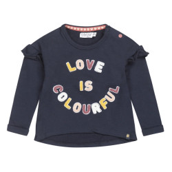 Dirkje Baby meisjes sweater love is colourful