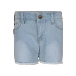 DAILY 7 Meisjes korte jeans met rafels light denim